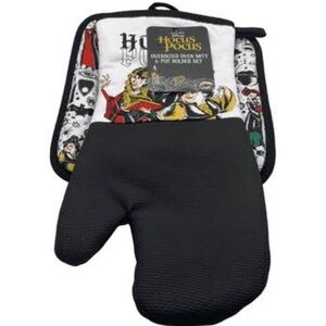 HOCUS POCUS Halloween Kitchen Bundle Oven Mitt & Pot Holder NEW